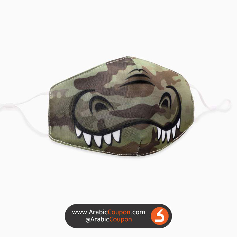 New Kids Face Mask designs in GCC - OMG Accessories - Gator printed face mask for kids