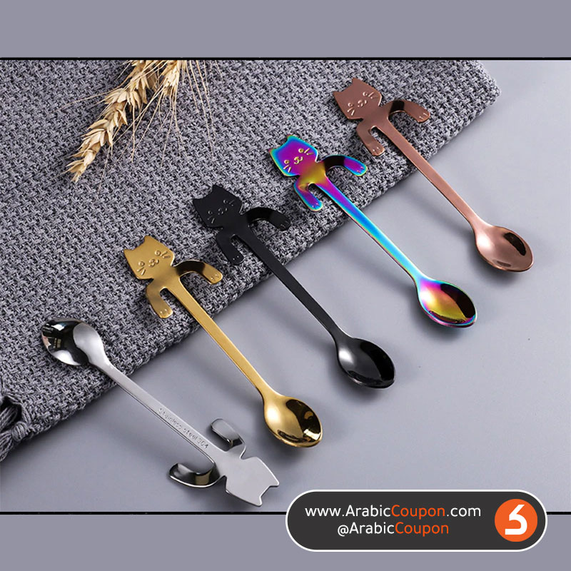 latest TOP 9 Coffee gadgets in GCC market - Coffee spoon with cat shape