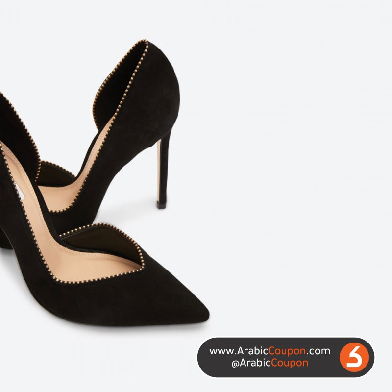 صيحات الكعب العالي الرسمية للنساء - ديون لندن - حذاء كناري بلون أسود