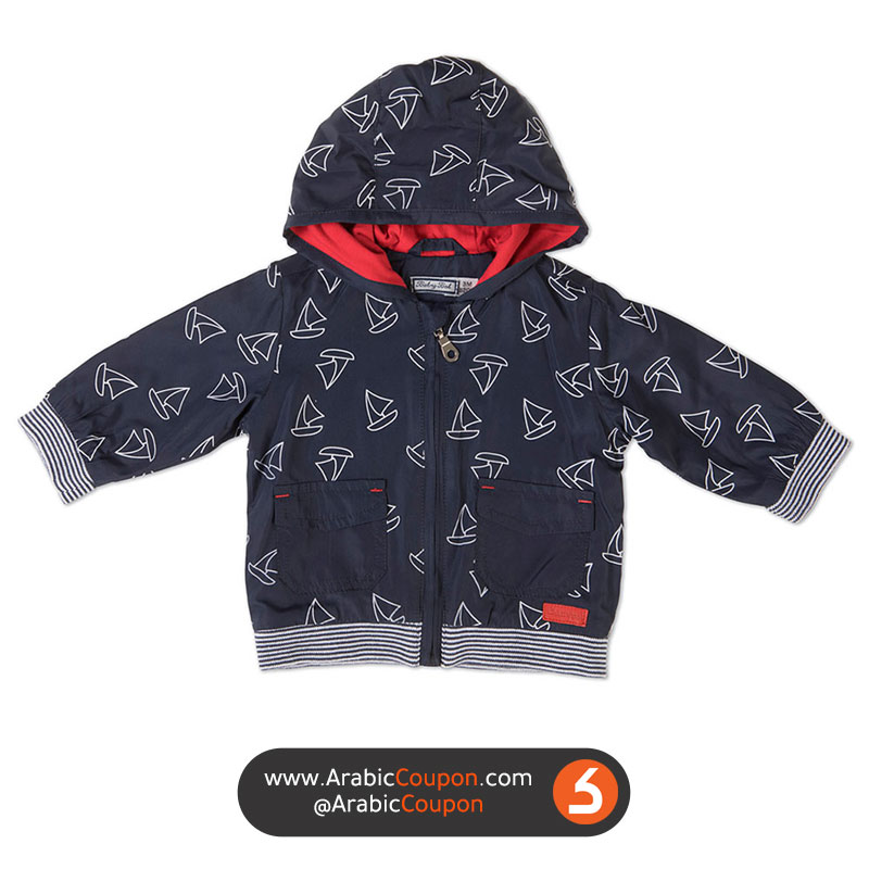 best newborn BOY Jackets for winter - BabyBol boat print jacket