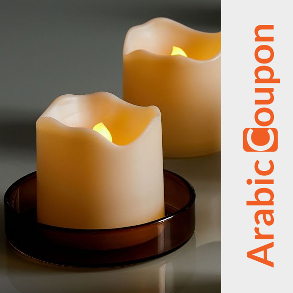 Premium Flameless Wax Dipped Votive Candles Set