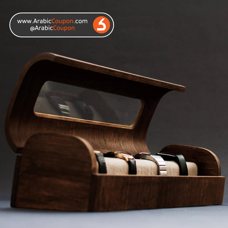 Handmade wooden watch box - 4-6 watches -