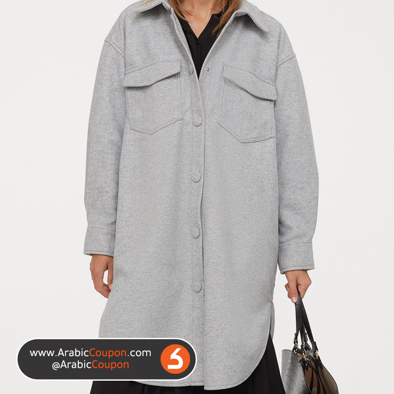 H&M gray fleece jacket - women Coat Trends for Autumn & Winter 2020 in GCC 