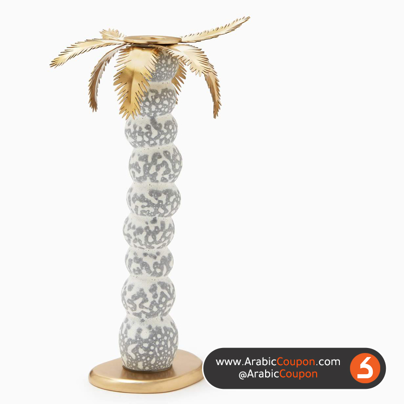 Candlestick design with a palm tree - 