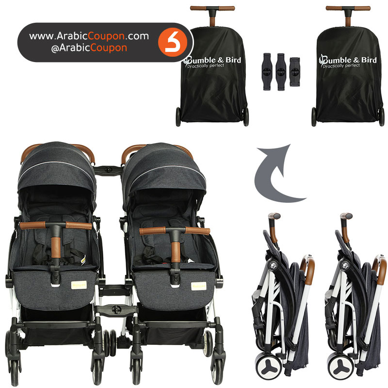Bumble & Bird Robin Model Twin Detachable Stroller - Best twin strollers in the GCC market for 2020