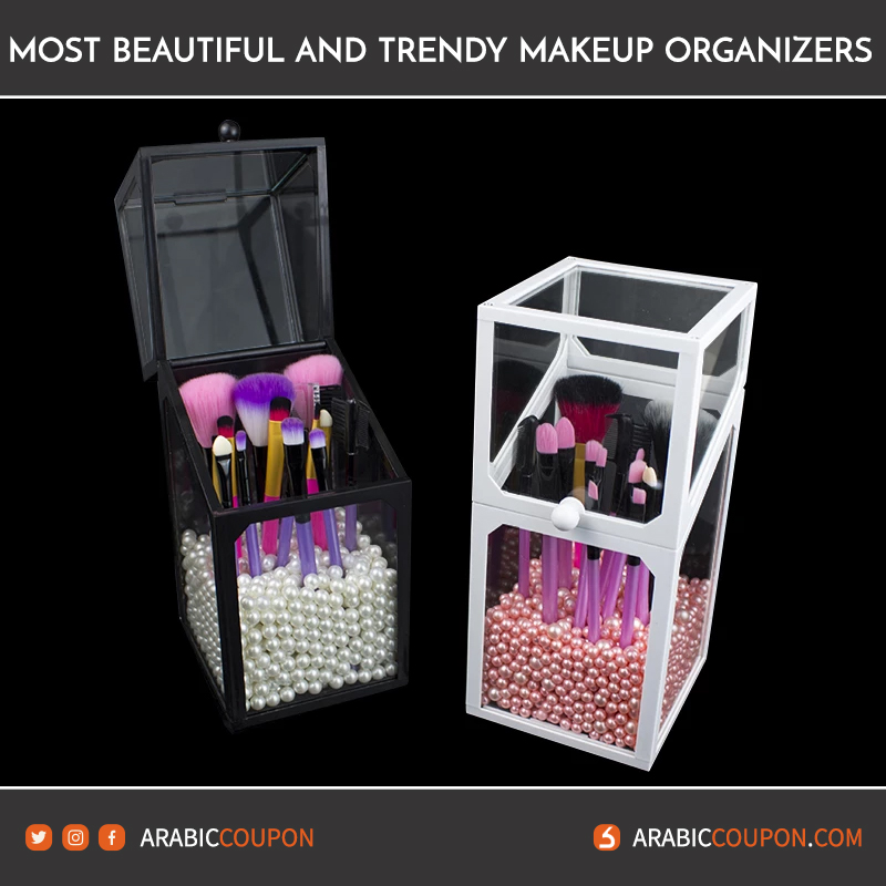 Shop Makeup organizer glass box