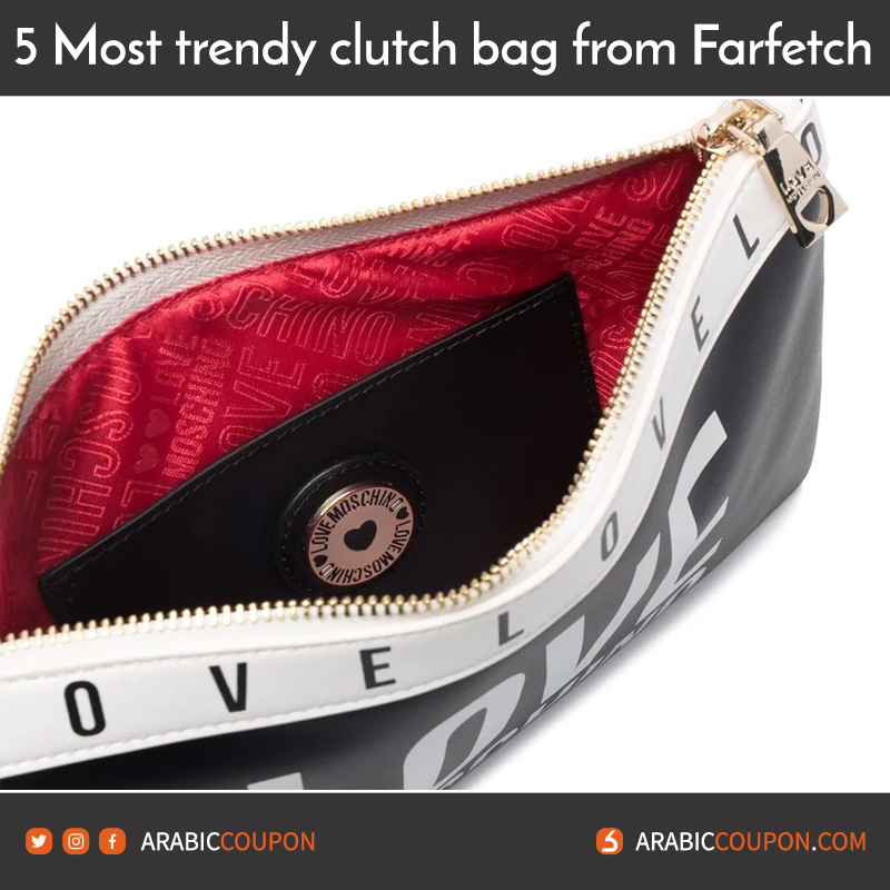 Love Moschino clutch bag from Farfetch