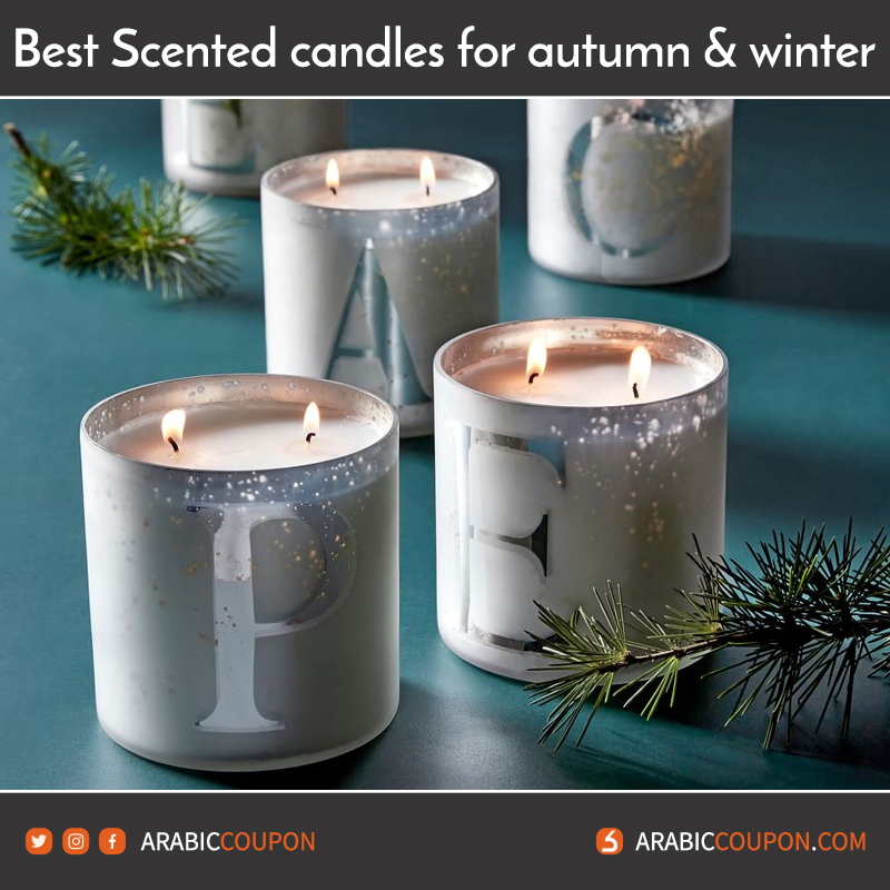 Shop Lettered Frosted Pine Candle from Pottery Barn