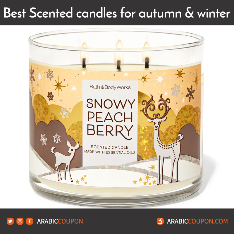 Shop Bath and Body Works Snowy Peach Berry Candle