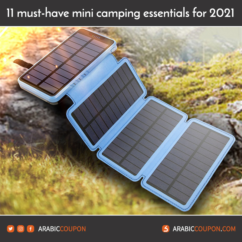Solar Power Bank "100000mAH" - Best small Camping accessories