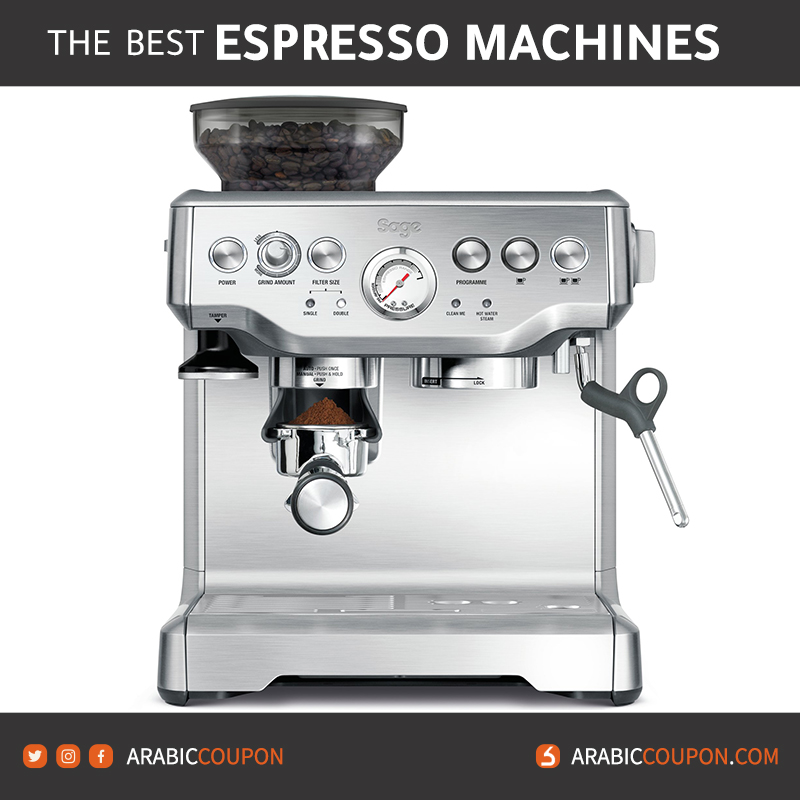 Sage BES875UK Espresso Machine - 6 best espresso coffee machines