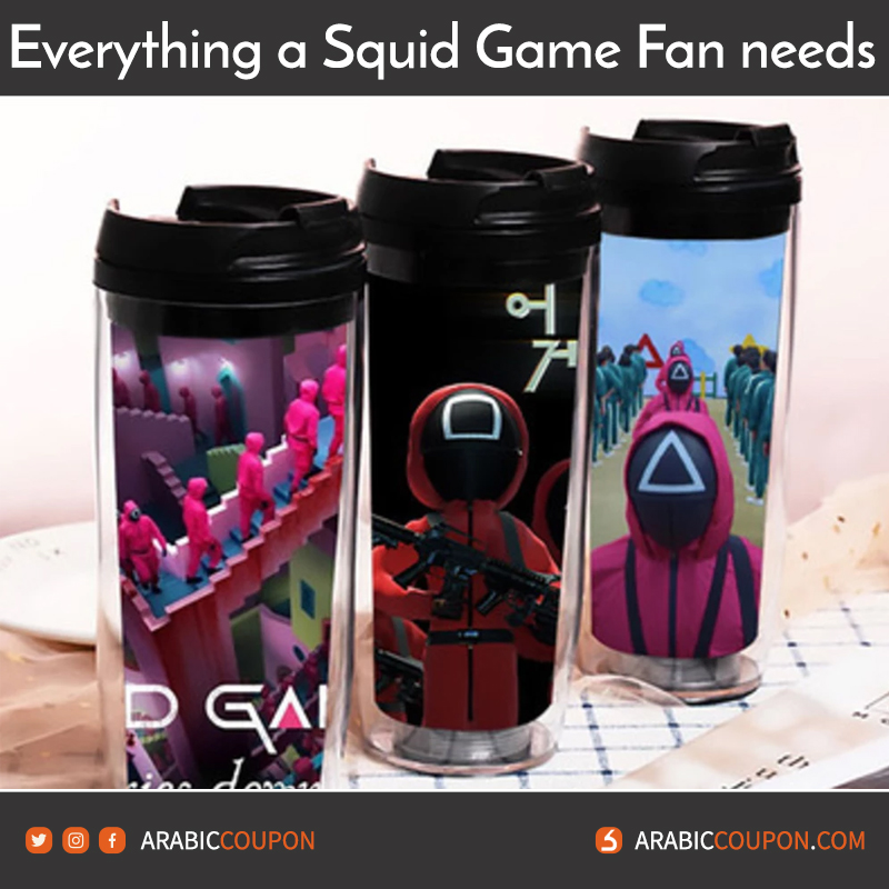 Heat preservation mug with squid game characters - 