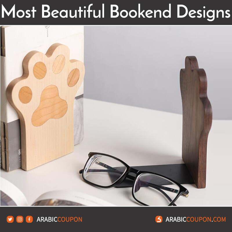 Cats Palm Design Wooden Bookend