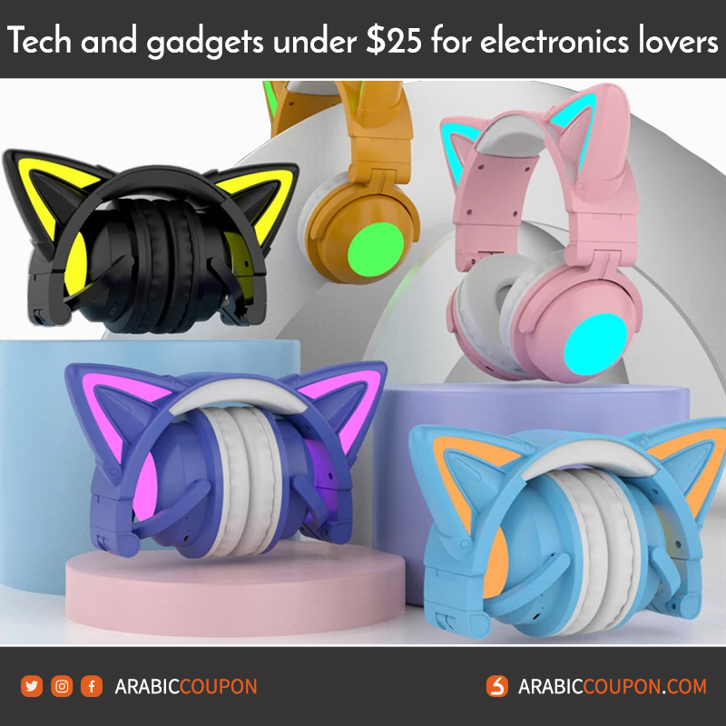 Cat ear headphone - Tech & Gadgets under $25 for electronics lovers
