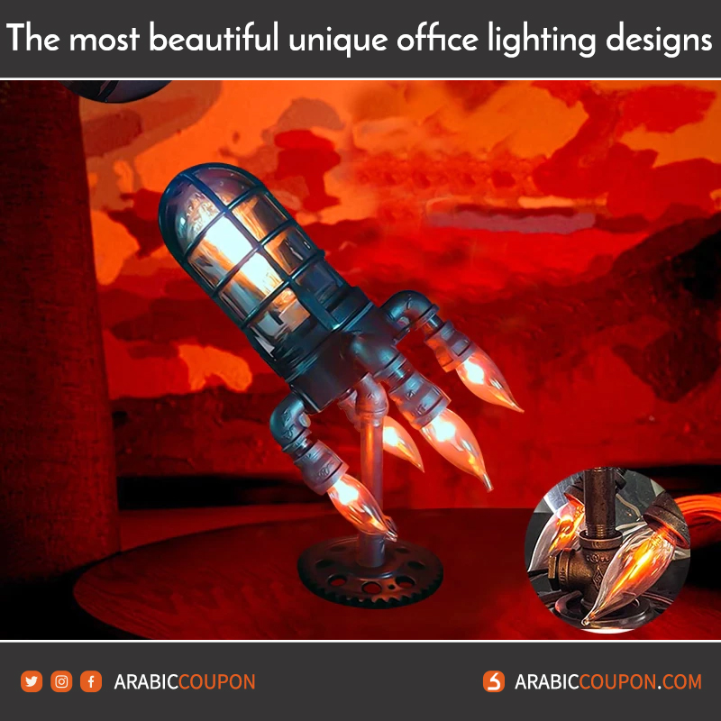Metal Rocket Desk Lamp