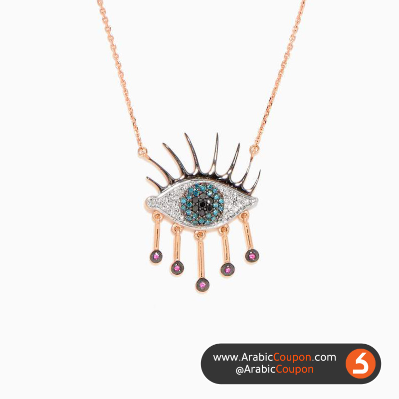 Bee Goddess _ rose gold eyelashes light necklace for women - The latest and most luxurious women's necklaces for fall and winter 2020