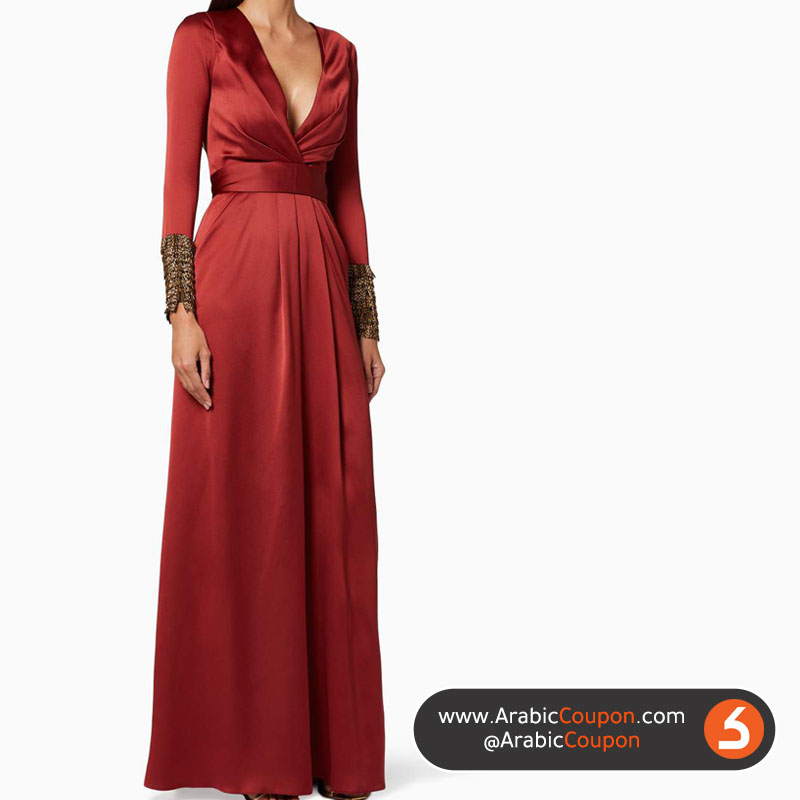 10 Women Fashion Trends In GCC for Autumn 2020 - Fringe Satin Gown from Tuvanam