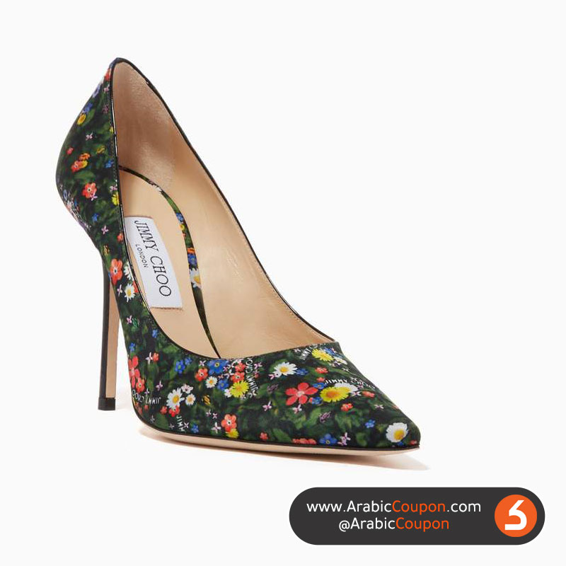 10 Women Fashion Trends In GCC for Autumn 2020 - Jimmy Choo Love 100 Pumps in Ditsy-Print Silk