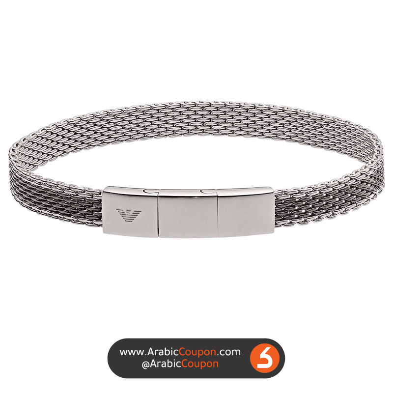 Discover The Most 6 New Traditional Luxury Mens Gifts In GCC - 2020 - Emporio Armani Heritage Men Silver Bracelet