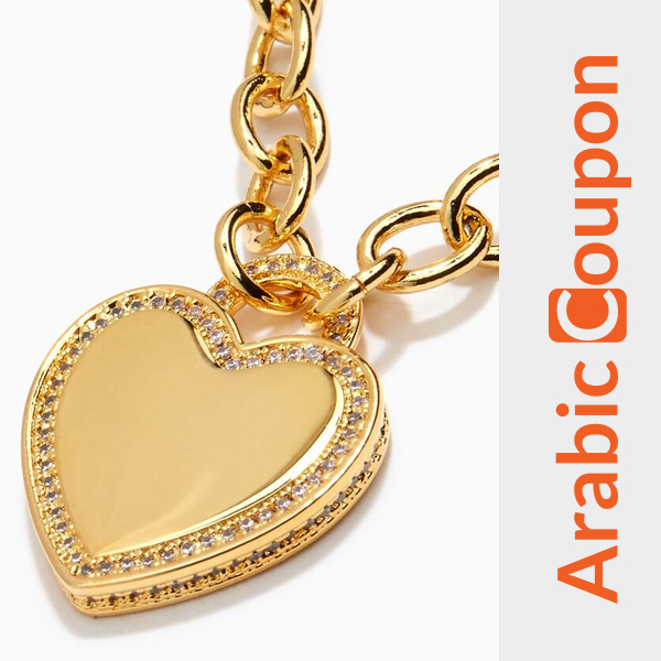 LUV AJ Pavé Heart Pendant Necklace