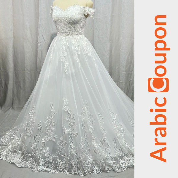 Embroidered lace wedding dress from AliExpress