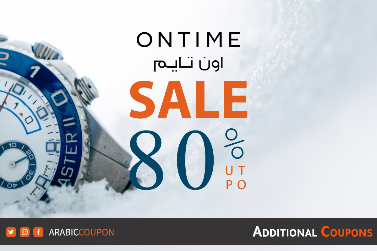 ONTIME SALE launched with 80% OFF active on all online orders with extra coupon code