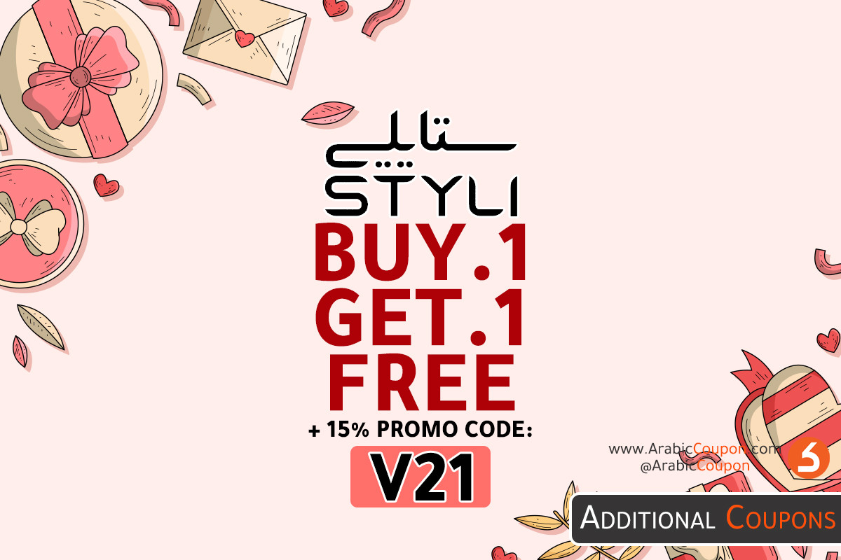 BUY 1 GET 1 FREE from STYLI website on most of the products with 15% Styli promo code