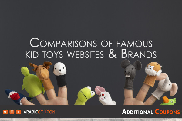 Comparison of the most popular kid toys websites with active promo codes