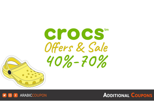 70% Crocs offers with Crocs promo code