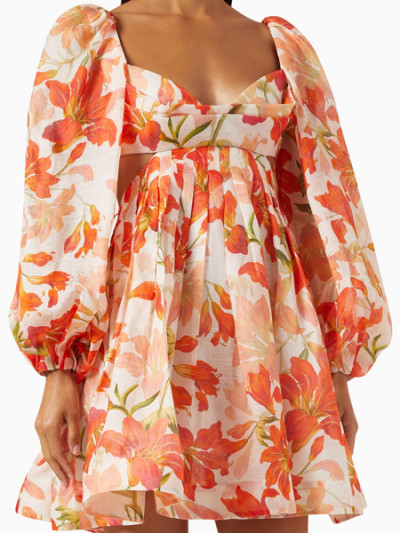 60% Ounass Sale on Zimmermann Tranquillity Floral Print Dress and additional savings with Ounass coupon