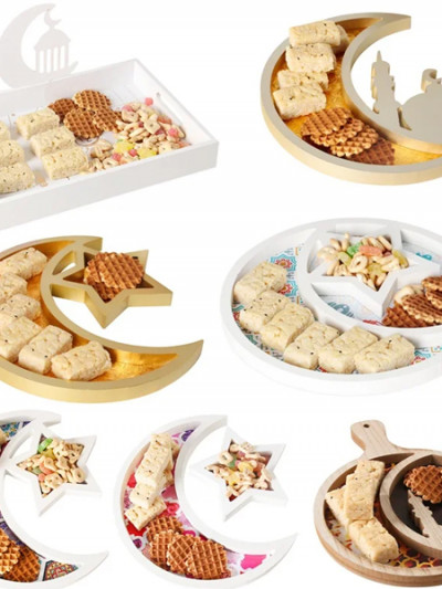 Trays serving Ramadan sweets - 90% OFF on Ramadan Decor from Aliexpress