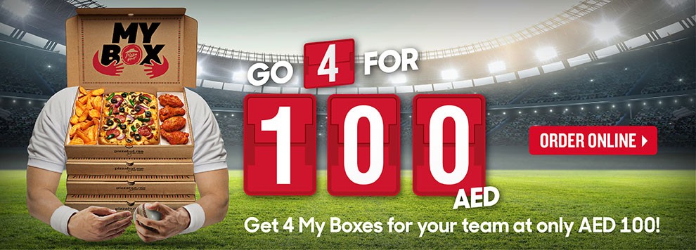 Buy 4 My Boxes at only 100 AED - PIZZA HUT
